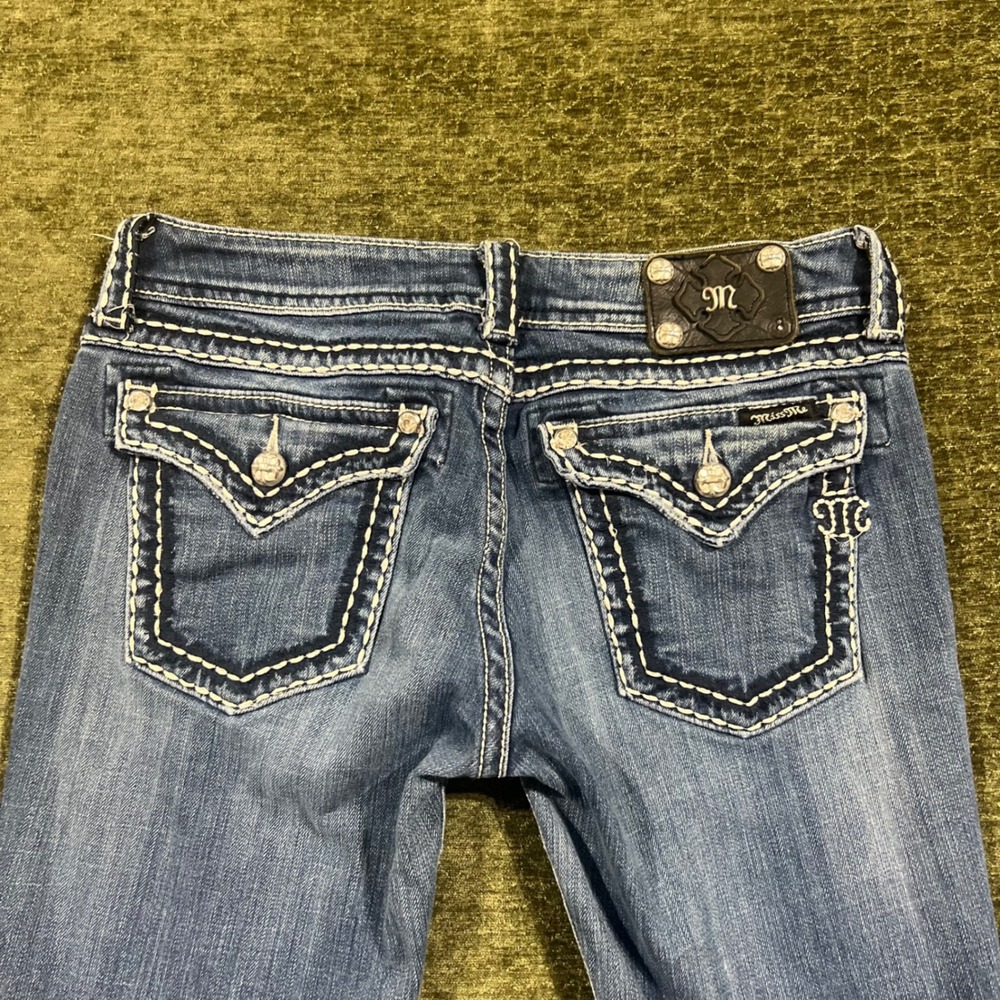 Miss Me Skinny Jeans Womens 30 Blue JS5014533 Embellished Flap Pocket